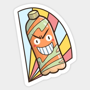 Green Orange Drink Sticker